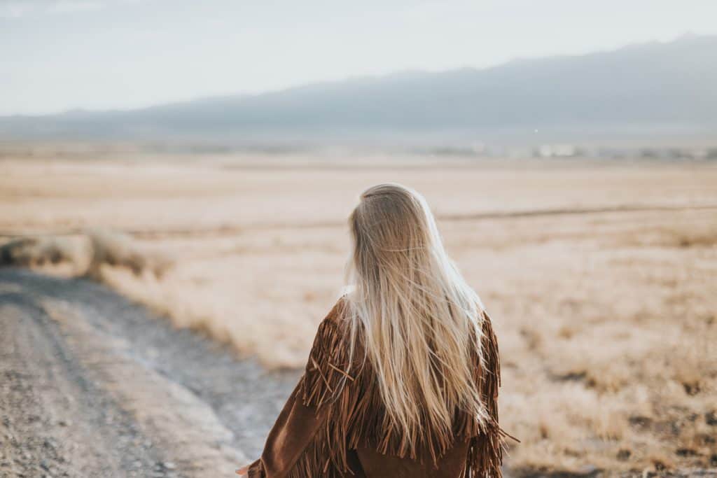 woman looking out into the distance