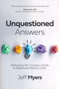 the cover of unquestioned answers by jeff myers