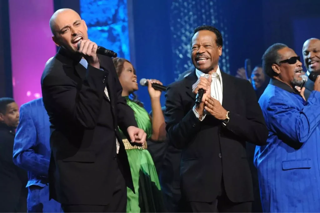Musicians Edwin Hawkins, Phil Stacey and the Blind Boys of Alabama perform onstage at the 40th Annual GMA Dove Awards held at the Grand Ole Opry House on April 23, 2009 in Nashville, Tennessee. Finding Humility