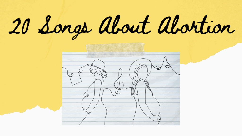 Image of women listening to songs about abortion