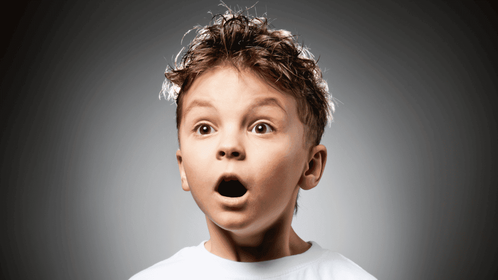 Shocked child symbolizing a parent's realization that my child has seen porn