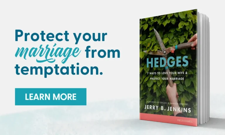 Protect your marriage from temptation with the book "Hedges: 7 Ways to Love Your Wife and Protect Your Marriage" by Jerry B. Jenkins.